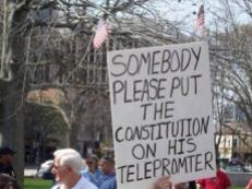 Constitution For Obamas Teleprompter